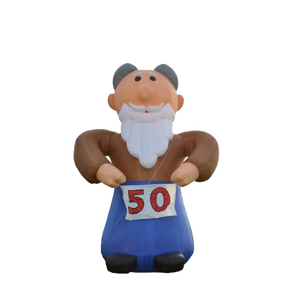 Abraham met witte baard